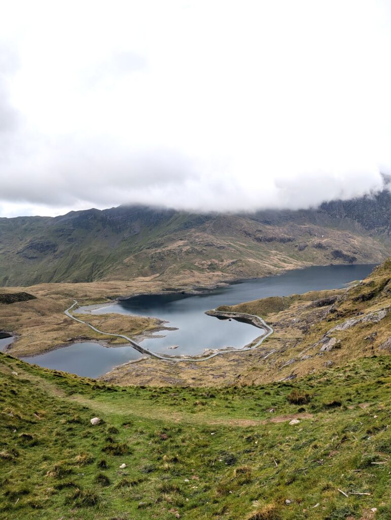 Snowdon lake from Pyg track